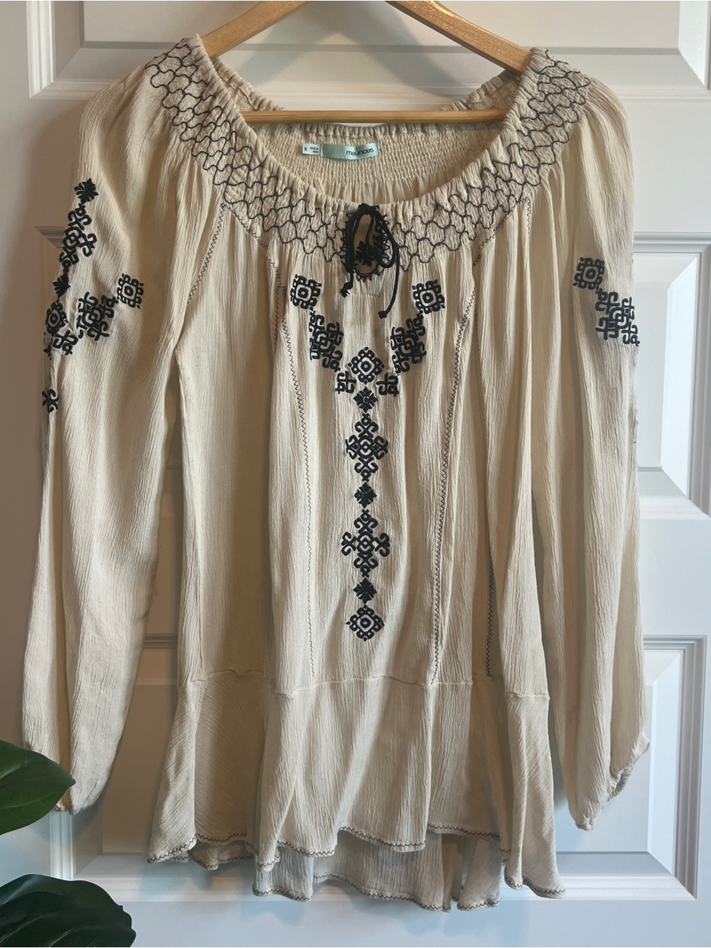 MAURICES Flowy Embroidered Boho Top Small